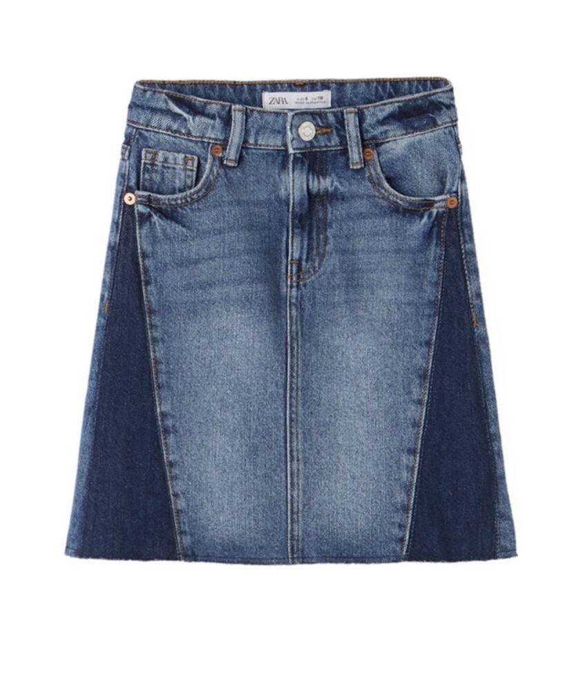 Spódnica dżinsowa Zara kolorowe bloki 13-14 lat rozmiar