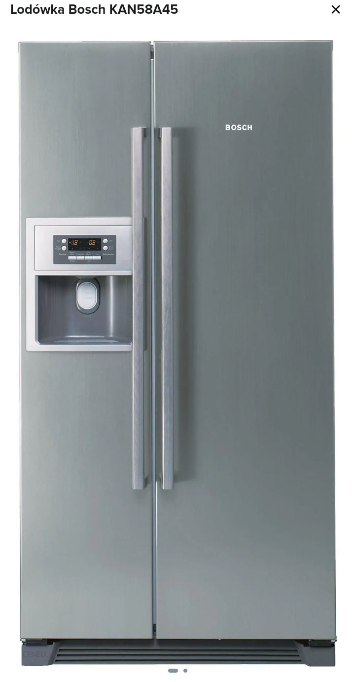 Lodówka Bosch KAN58A45 side by side INOX 610 litrów klasa A+