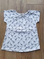 Biały T-shirt w żyrafy rozm.122