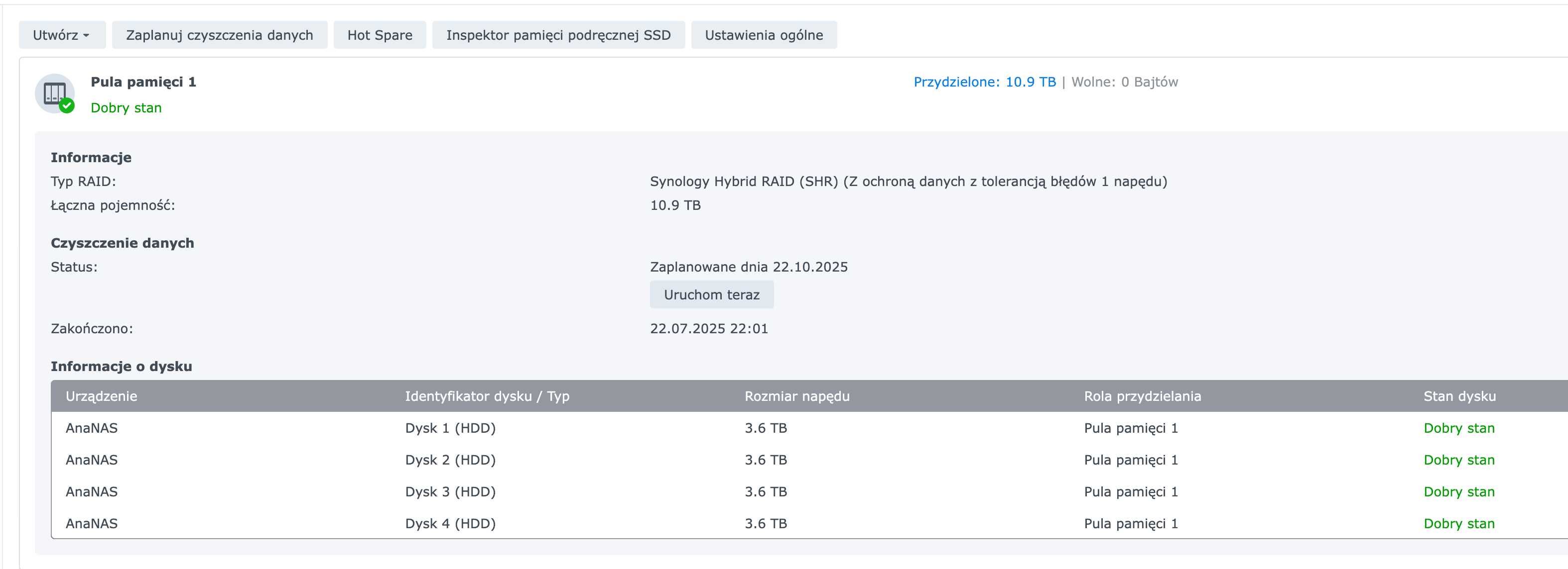 Synology DS918+ - serwer plików NAS, PLEX, iCloud + DYSKI 4x4TB