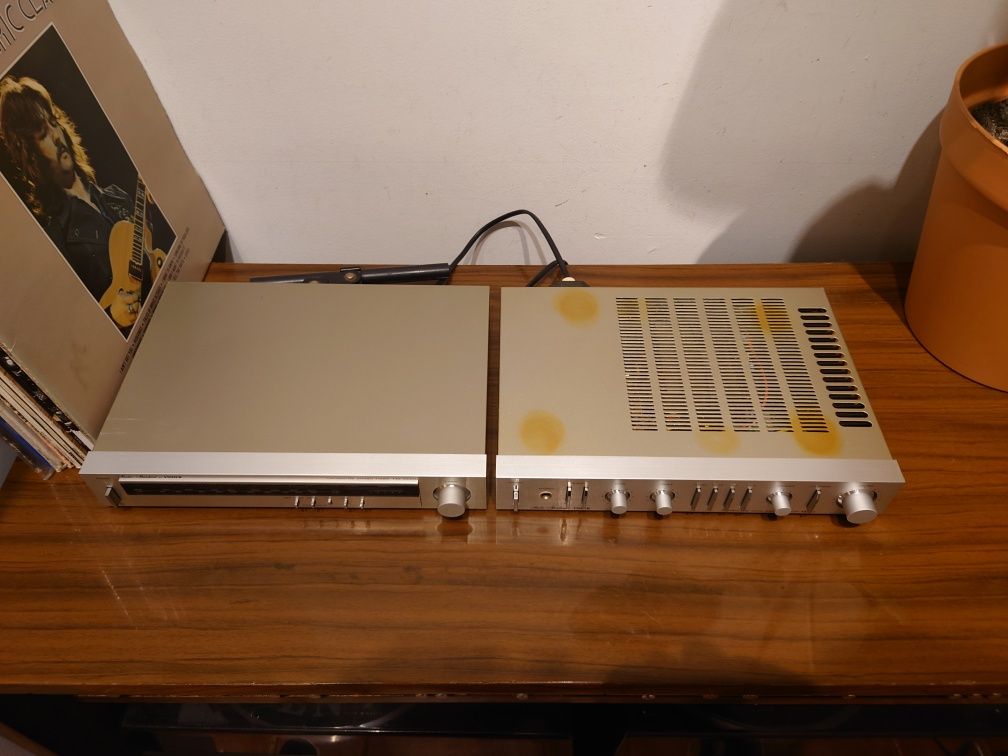 Fisher CA-M300 + FM300 wzmacniacz z tunerem radiowym, vintage lata 80