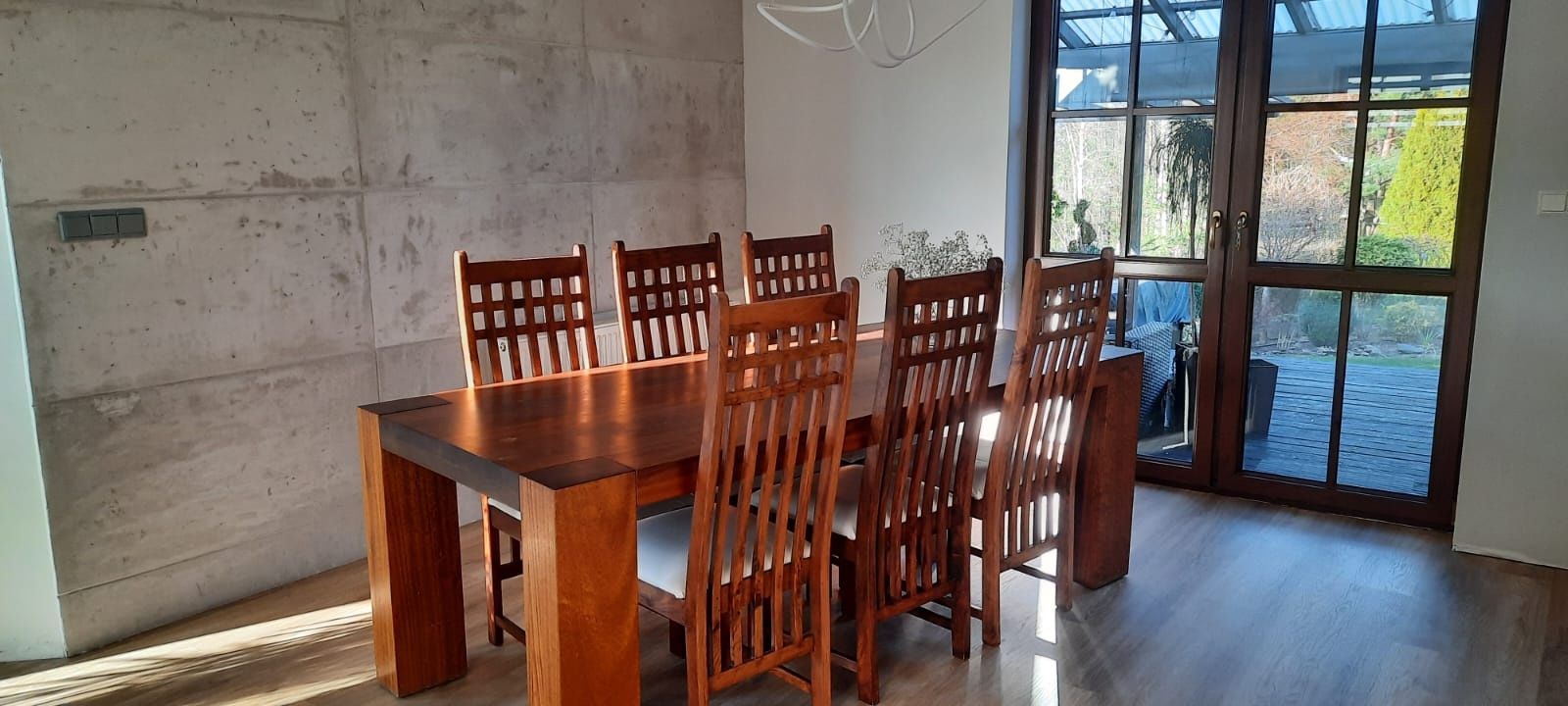 Stół , krzesła , Merbau 100x200