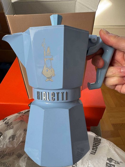 Kawiarka Bialetti Moka Exclusive 6 tz – błękitna, nowa!