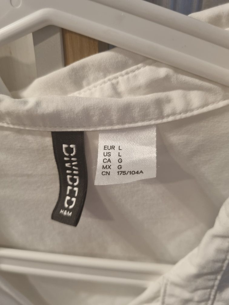 Bawełniana koszula oversize h&m rozmiar L
