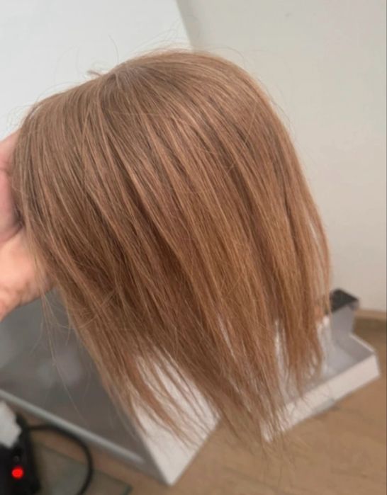 Topper naturalny Pieces z ludzkich włosów  ciemny blond długość 27cm