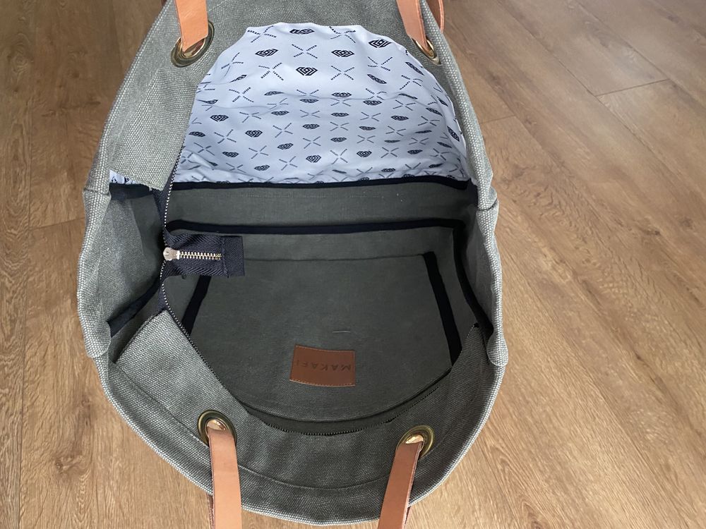ANOMA – khaki torba typu shopper bag