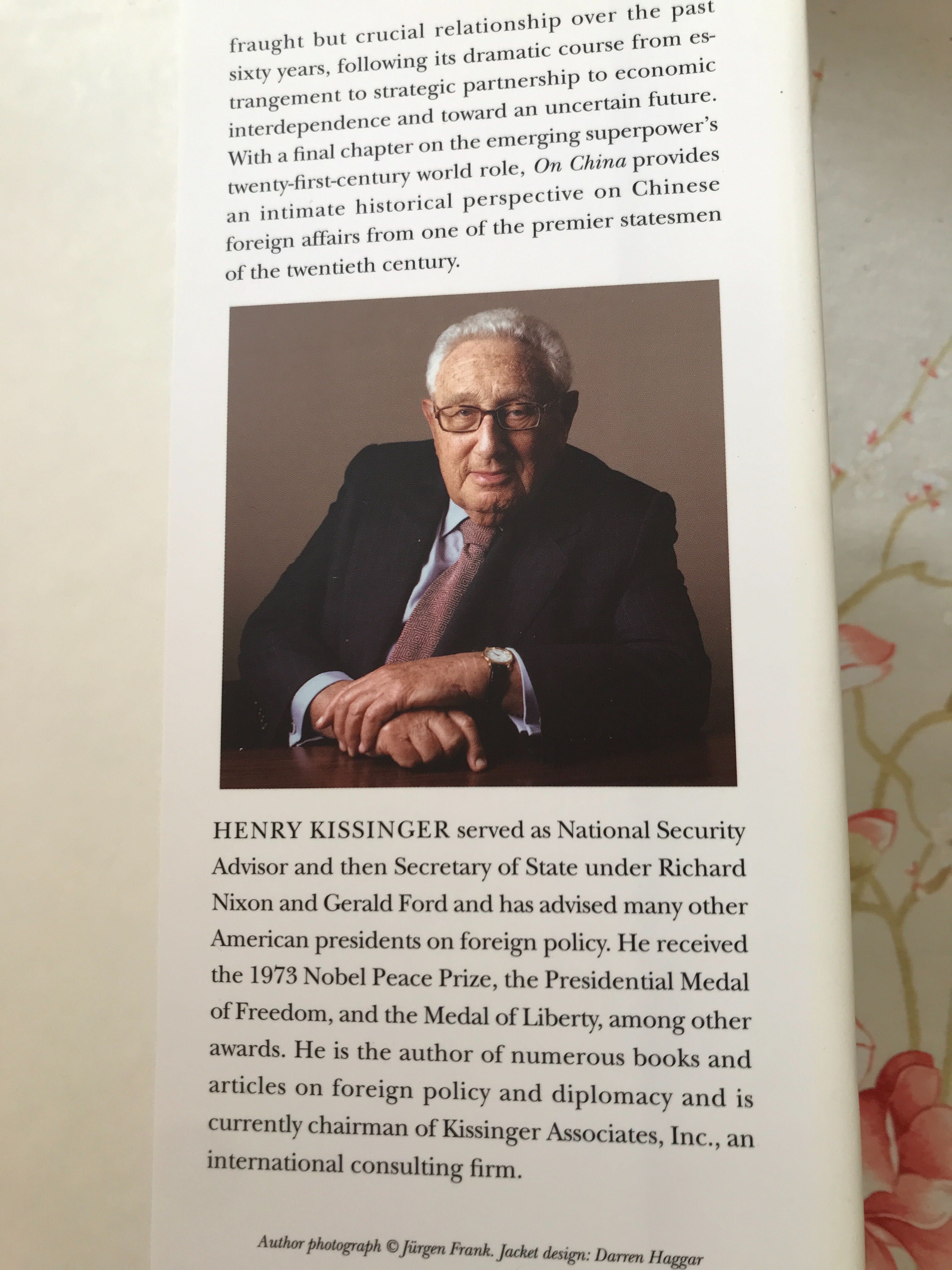 On China . Henry Kissinger