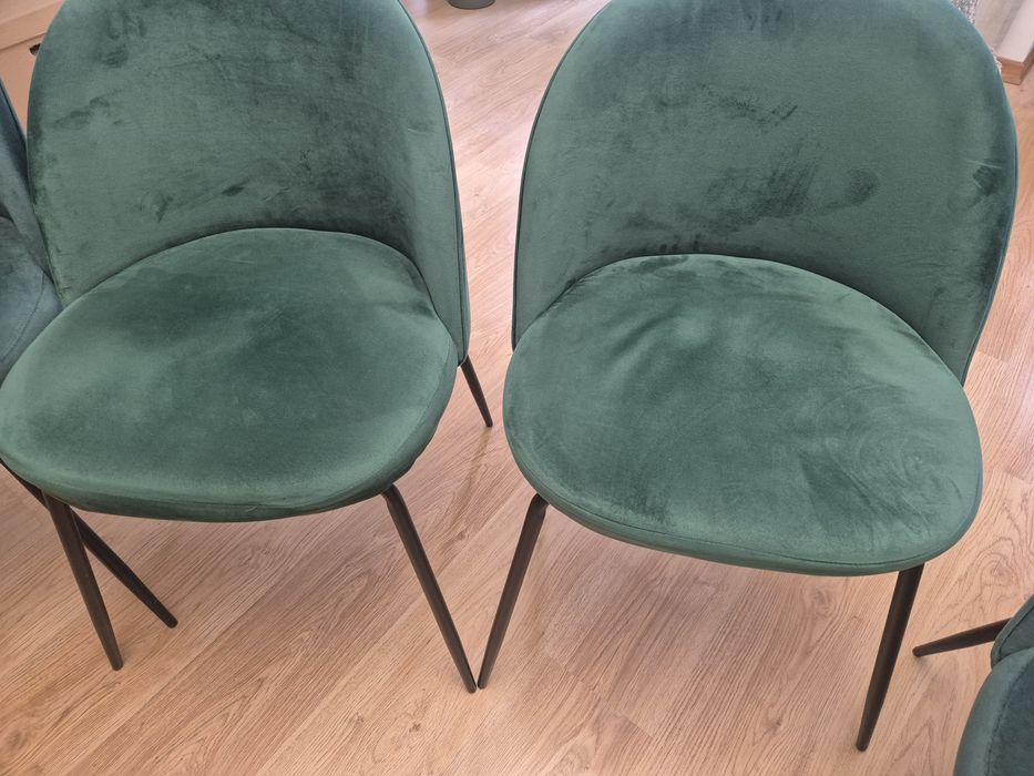 4 krzesła,  butelkowa zieleń, cena za szt