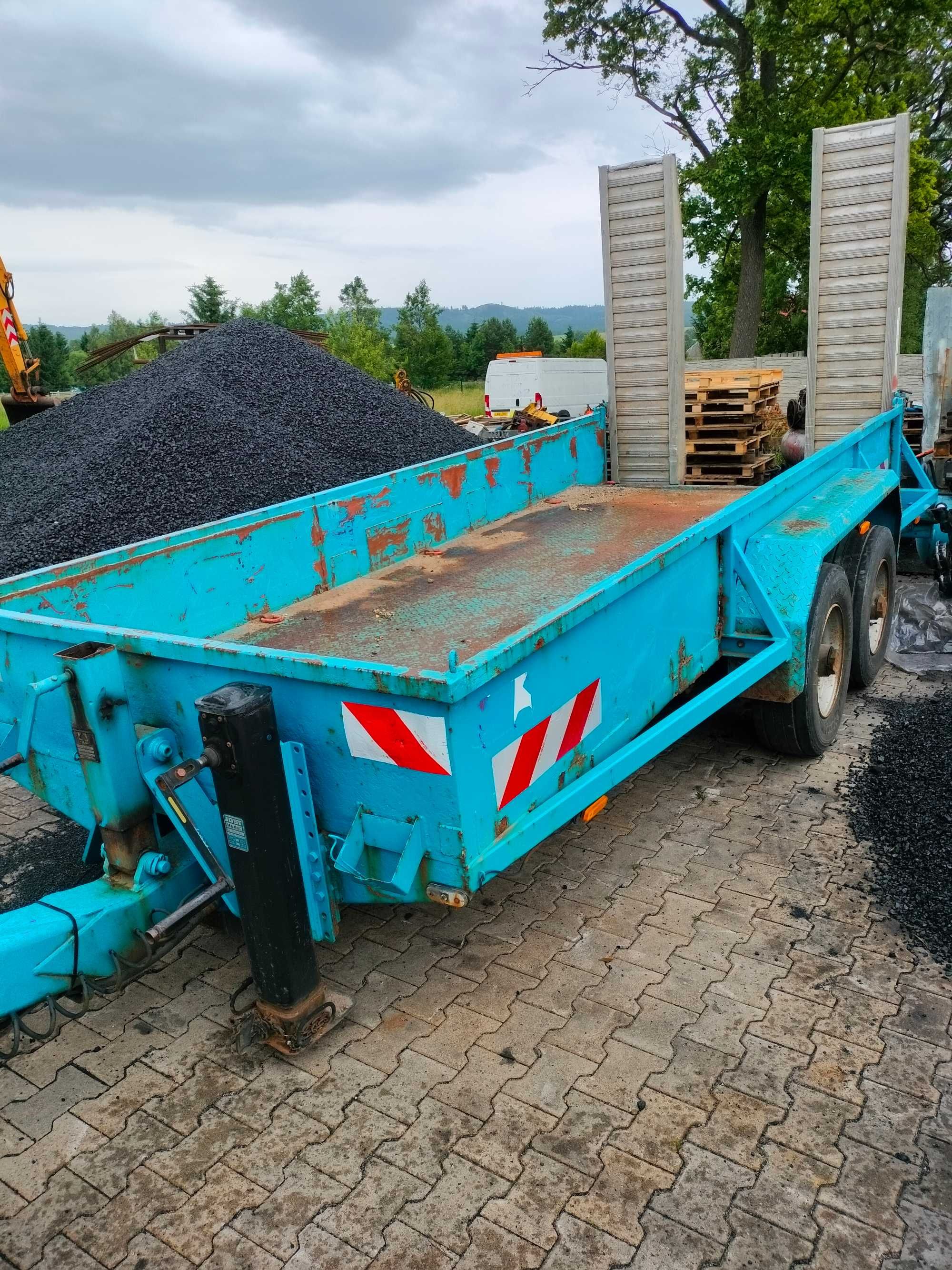 Przyczepa Tandem Blomenrohr niskopodwoziowa pod koparki faktura VAT