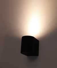 Kinkiet, lampa ścienna - minimalistyczny design, czarna, 3 szt.