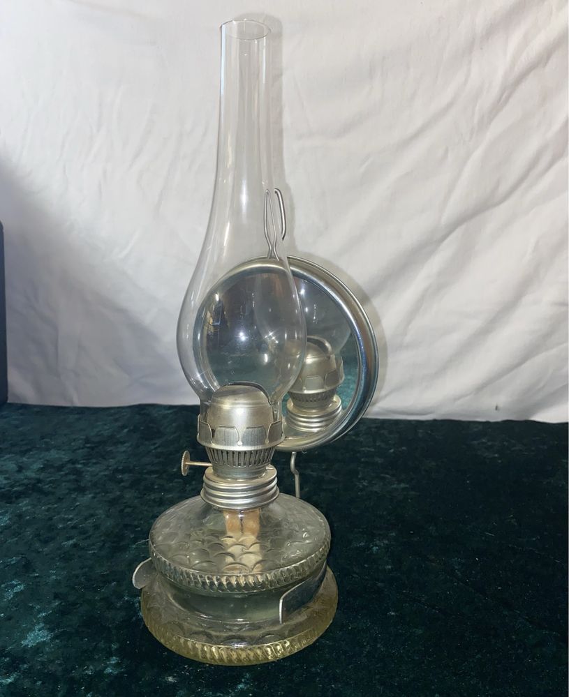 Lampa naftowa z lustrem 34cm