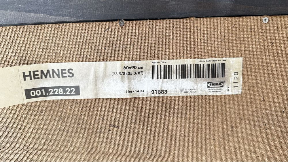 Lustro Ikea HEMNES 60x90 cm brazowe
