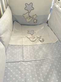 Детская кроватка верес с маятником, постельное и матрас