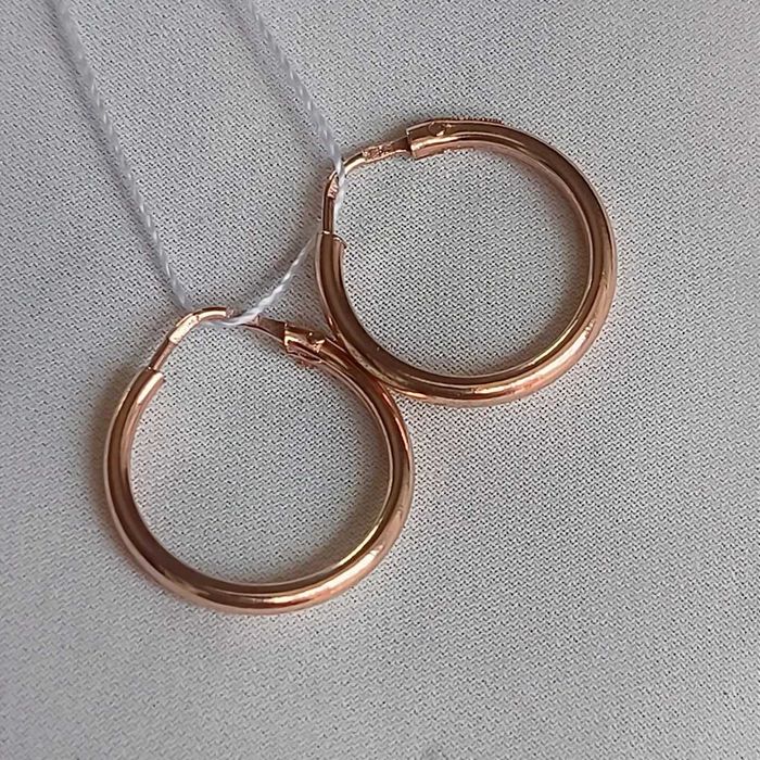 Золотые серьги красное золото 585".