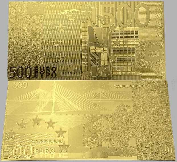 500 Euro Złoto 24 karat ZŁOTY Banknot NOWE Złote Banknoty