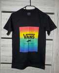 Tshirt czarny damski Vans koszulka czarna z nadrukiem XS