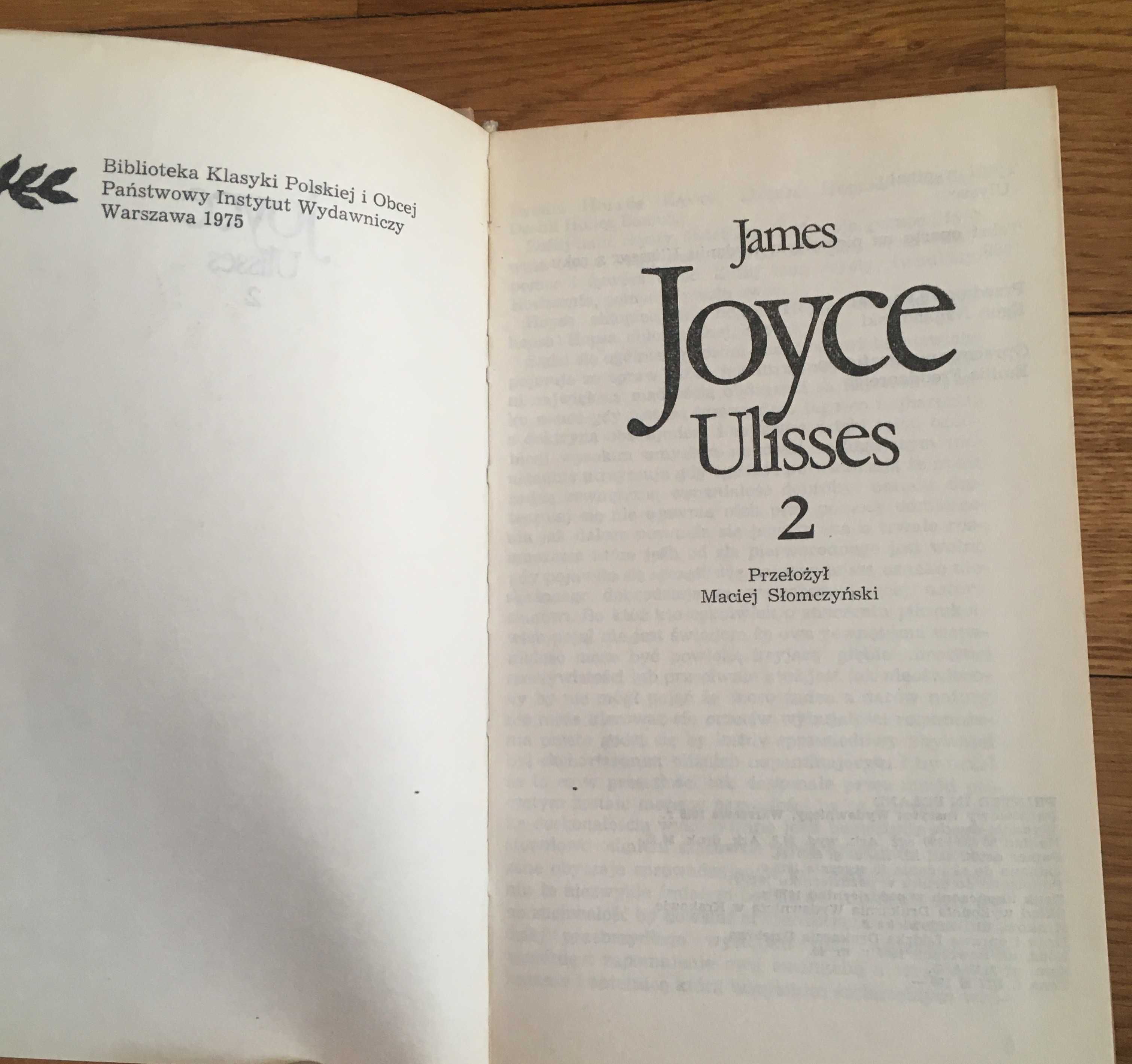 Ulisses, Joyce James I i II TOM