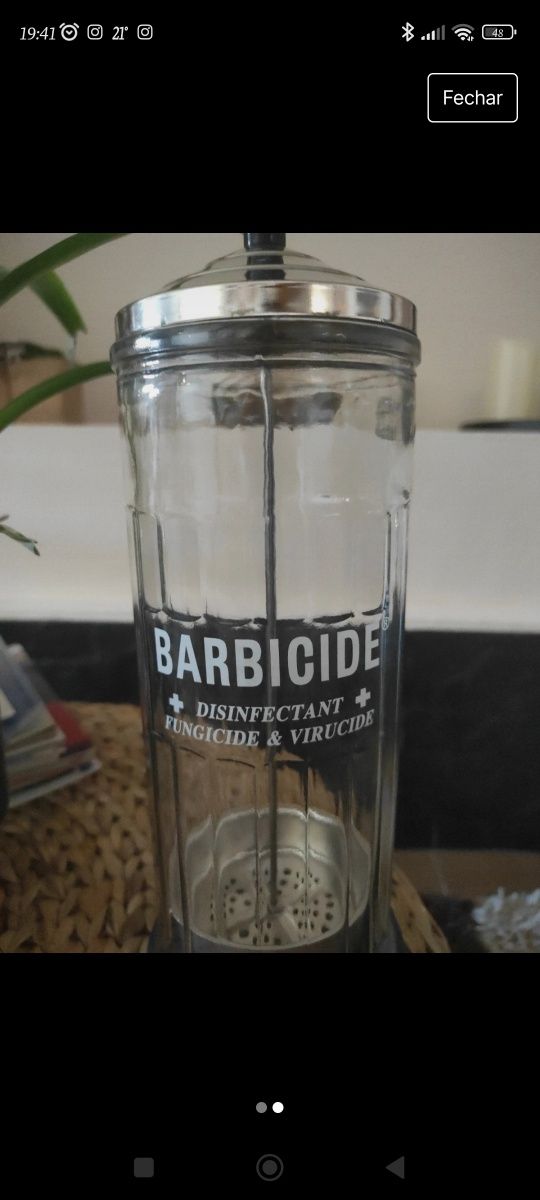 Frasco de esterilização Barbicide