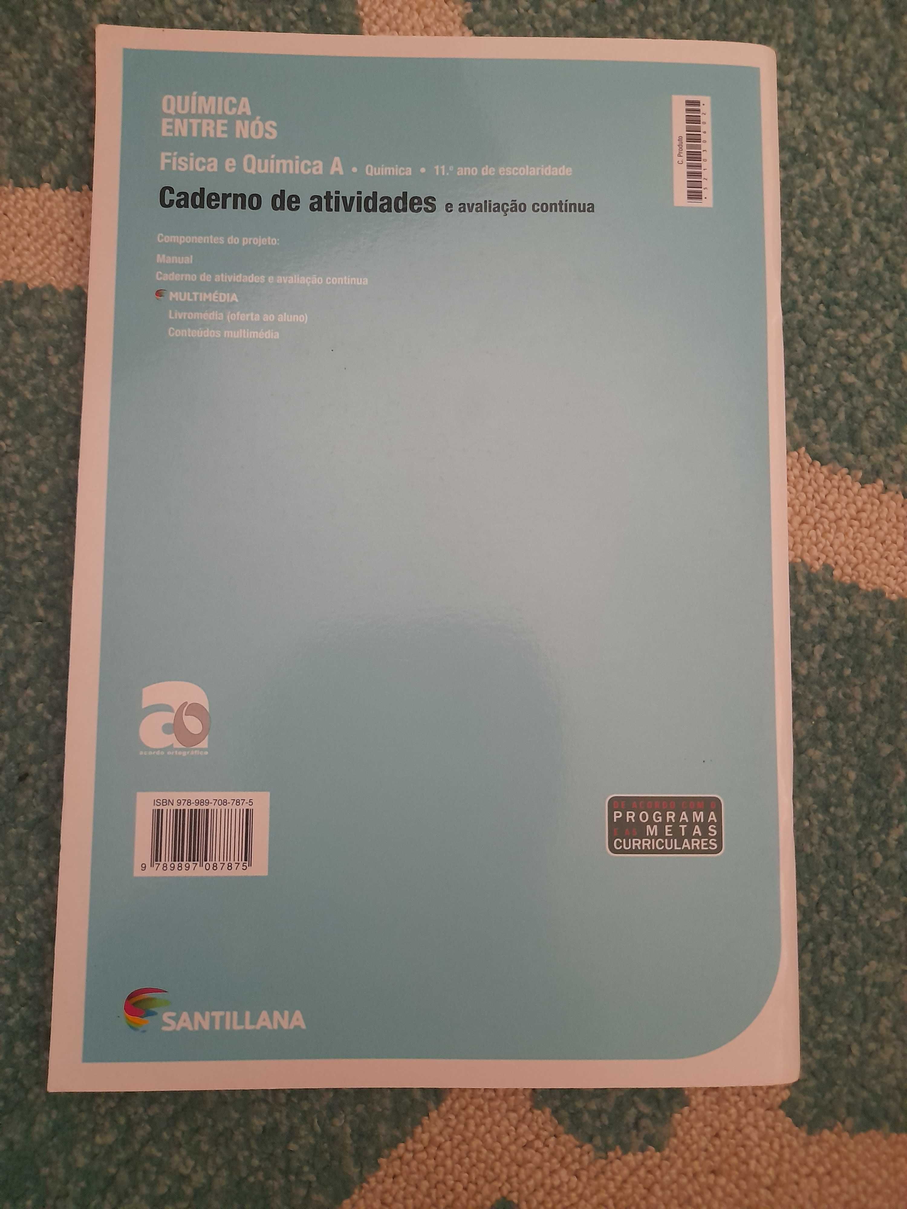 Caderno de atividades de química A 11º ano