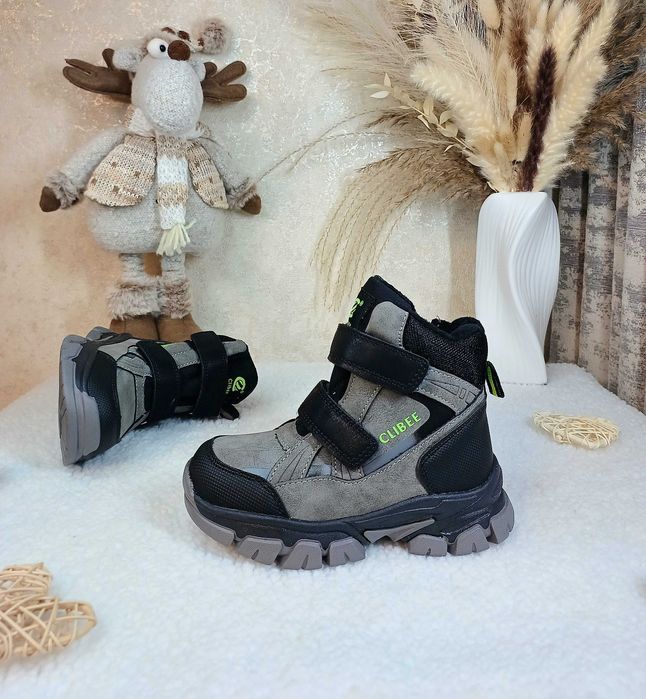 Дитячі зимові чоботи черевики Clibee для хлопчика 26 27 28 29 30 31 32