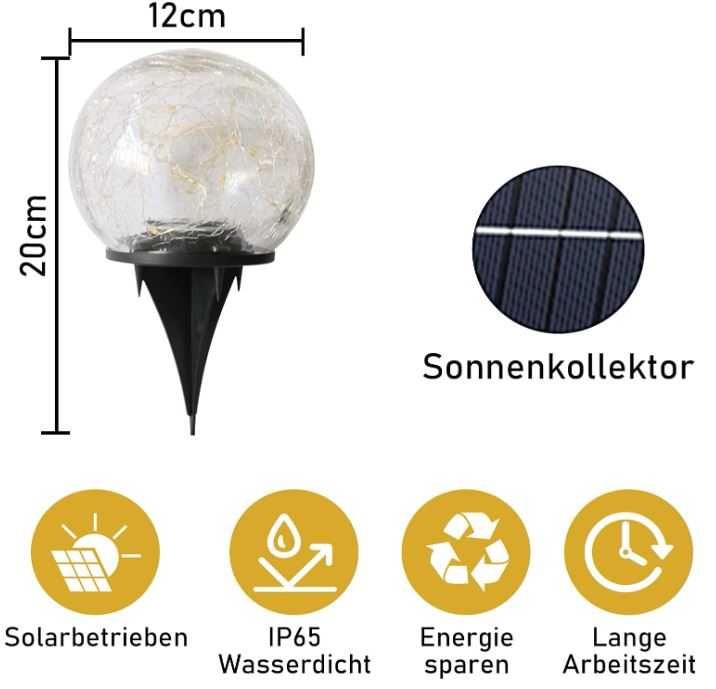 Solarne kule ozdobne 2 sztuki