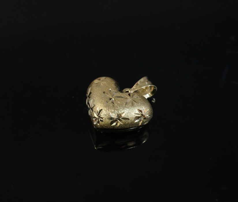 Złoto 585 - złota zawieszka serduszko