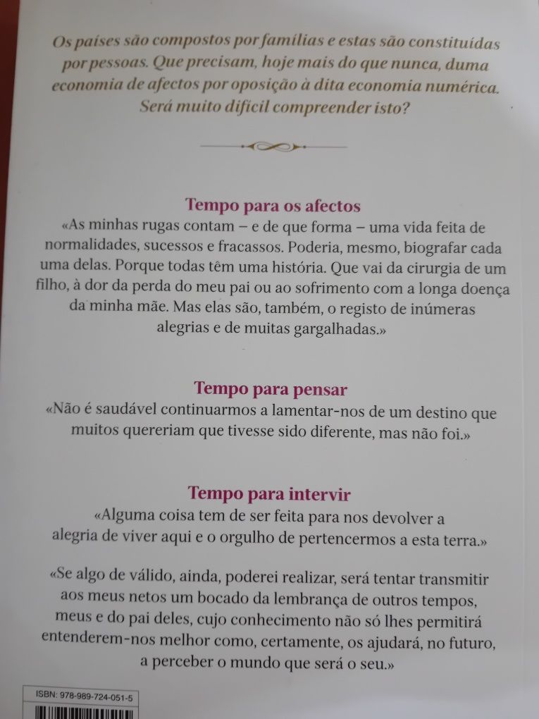 O Tempo e os Afectos