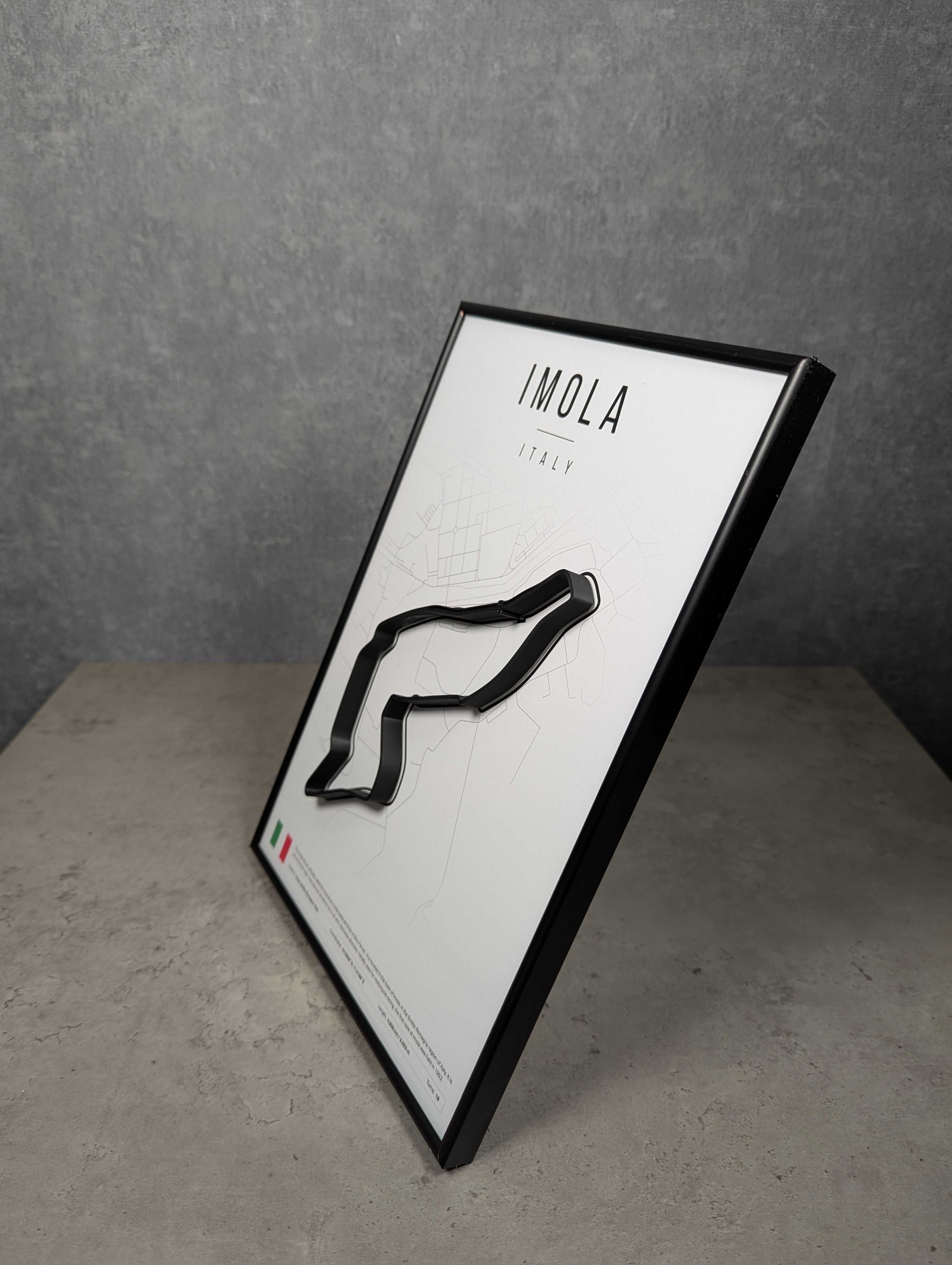 Металева Рамка 30x21см з 3D Трасою IMOLA Circuit / Імола