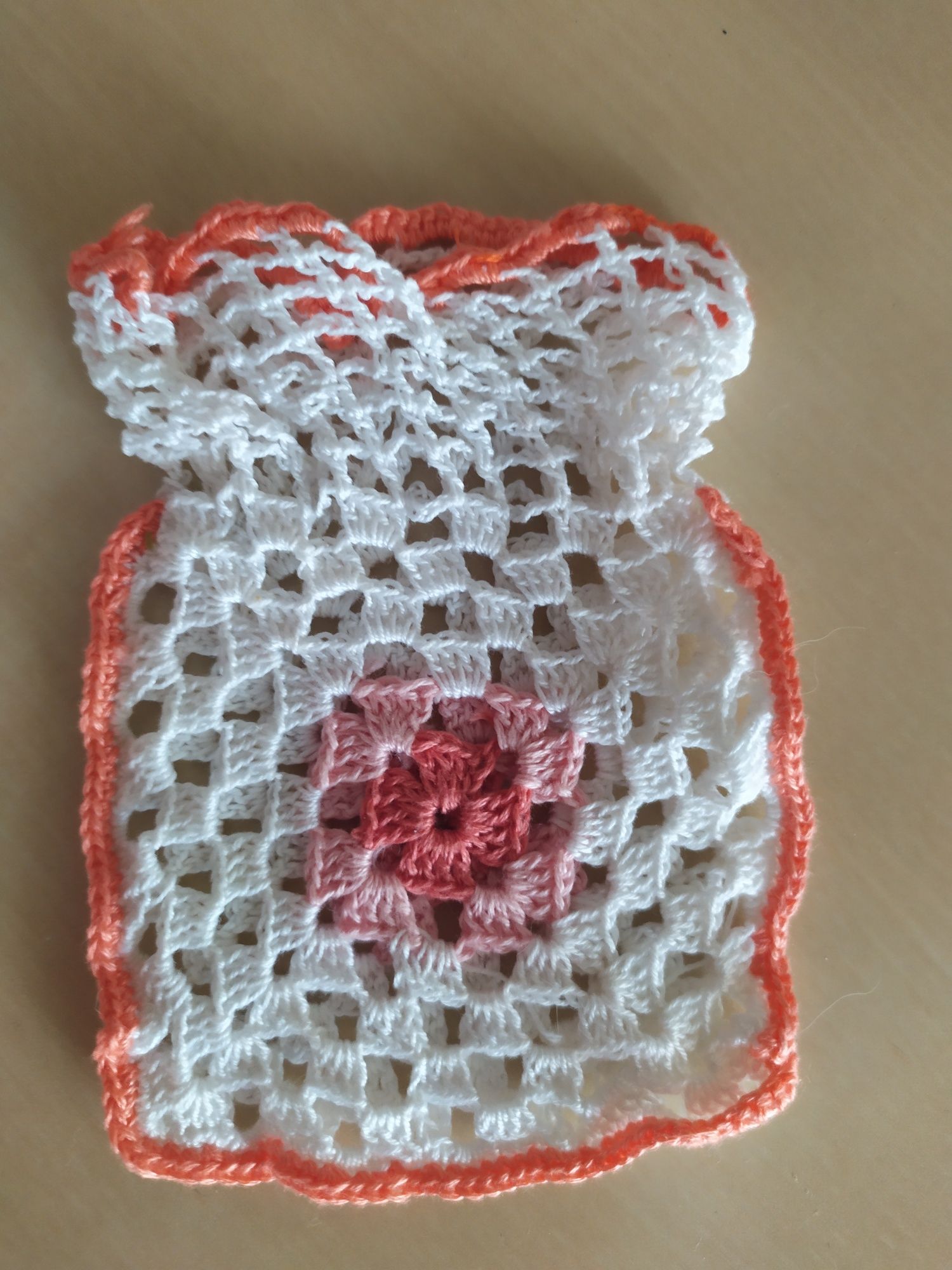 Bolsa crochet sabonete - várias cores