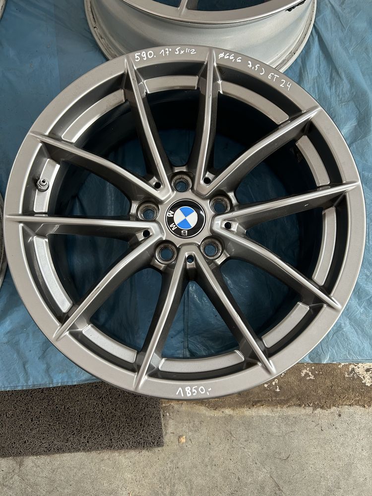 590 Felgi Oryginał BMW R 17 5x112 otwór 66,6 Bardzo Ładne Czujniki