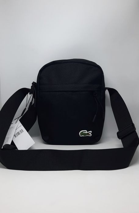 Чоловіча сумка лакоста барсетка | Мужская сумка через плечо тканевая