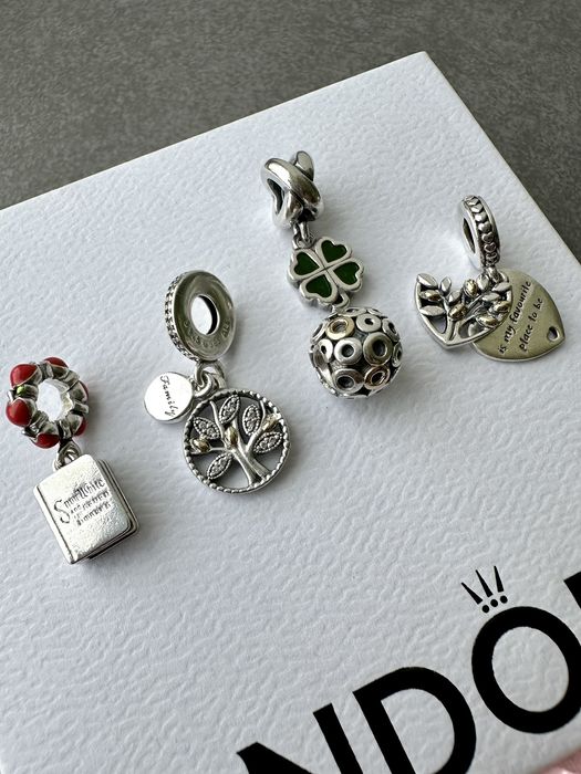 Шарм Pandora оригинал, Пандора золото, подвеска Pandora, серебро шармы