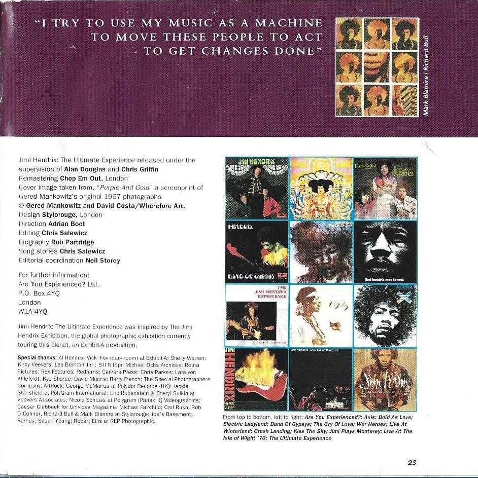 Jimi Hendrix - - - - - The Ultimate Experience - - - - - CD