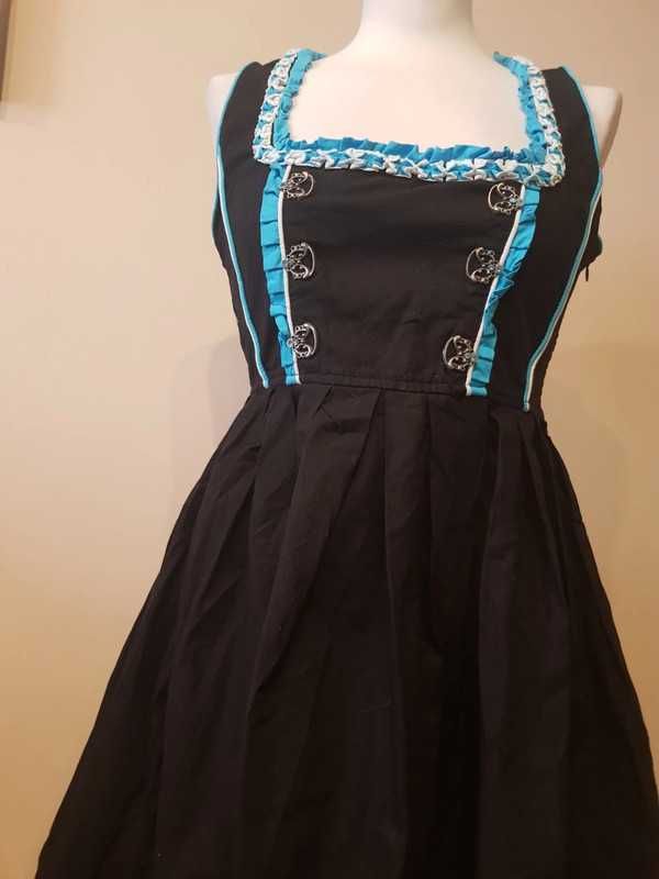 sukienka ludowa bawarska dirndl plat roz 36 / 38