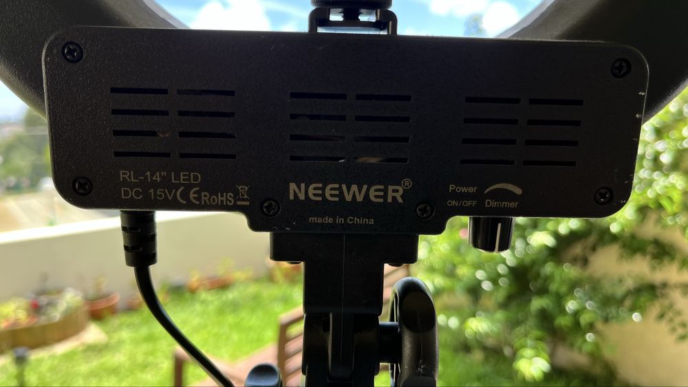 Aro de luz profissional com suporte e suporte para telemóvel