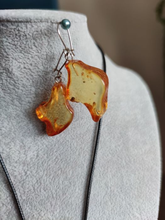 Komplet z naturalnego bursztynu bałtyckiego