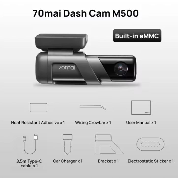 Відеореєстратор 70mai Dash Cam M500, 32 гБт black