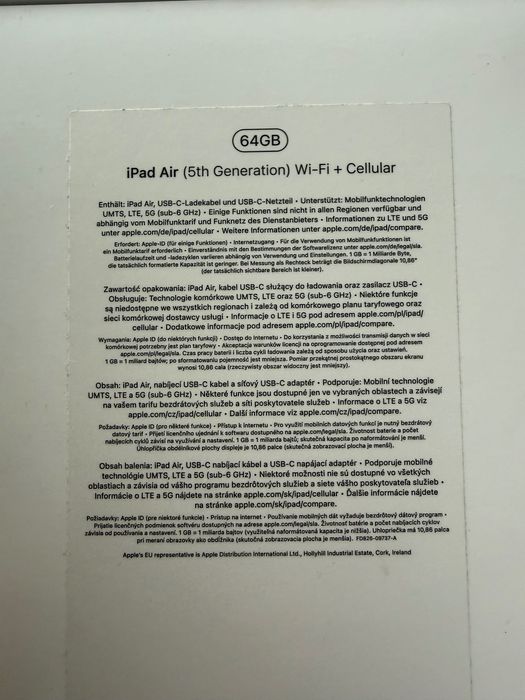 IPad Air 5 generacji Cellular 64 GB cellular klawiatura Logitech