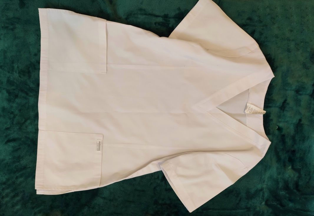 fartuch kosmetyczny lekarski pielęgniarski komplet bluza spodnie biały