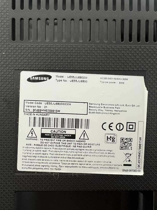 TV Samsung 4K UHD 55' cali UE55JU6800