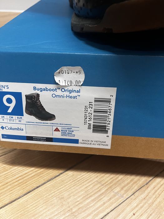 Черевики columbia bugaboot omni-heat