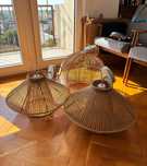 Lampy boho wiszące plecione, dwa kształty