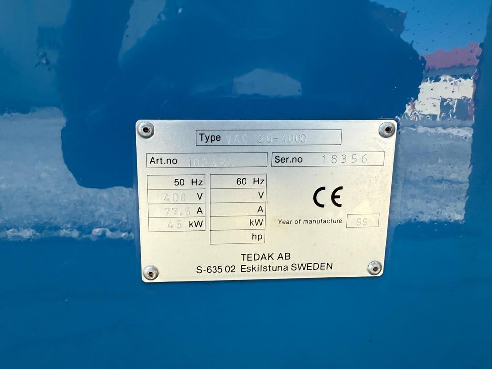 Aspirador Industrial Nederman VAC 20 – Como Novo, Usado < 1dia
