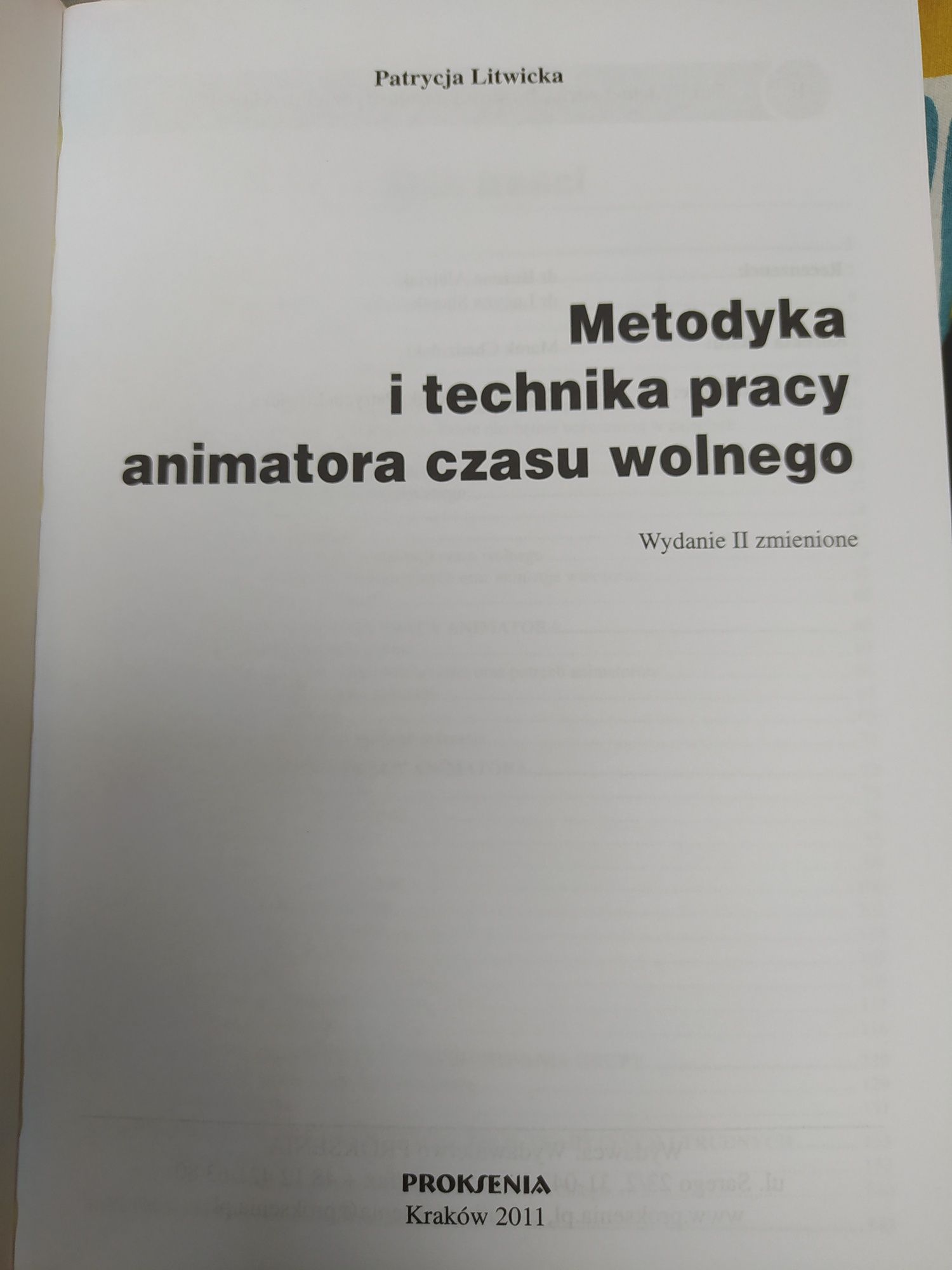Metodyka i technika pracy animatora czasu wolnego Litwicka Patrycja
