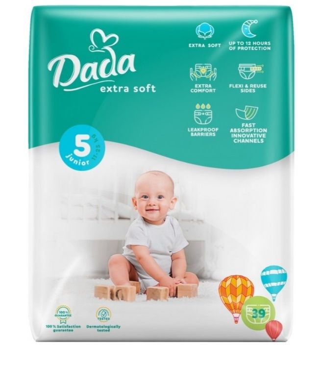 Підгузники дитячі Dada Extra Soft JUNIOR (11-25 кг) 39 шт/уп