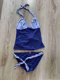 Niebieskie Tankini strój kostium kąpielowy 40 L