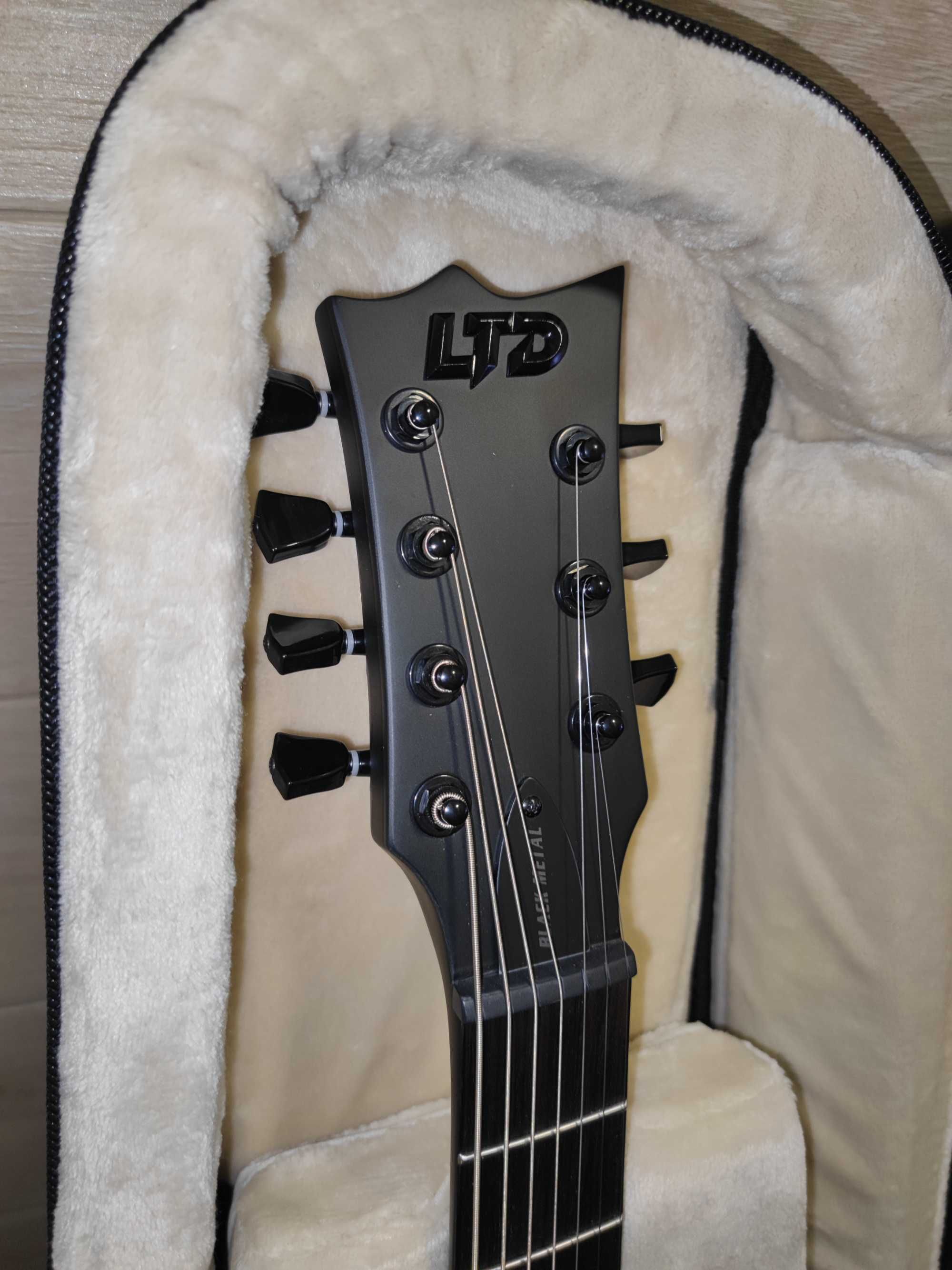 LTD VIPER-7B Black Metal Baritone with Gator G-PG-ELECTRIC