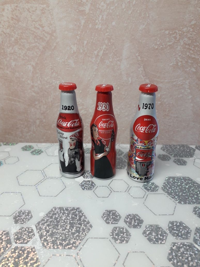 Колекційні алюмінєві бутилки coca cola 2014 кока кола мини бутылочки