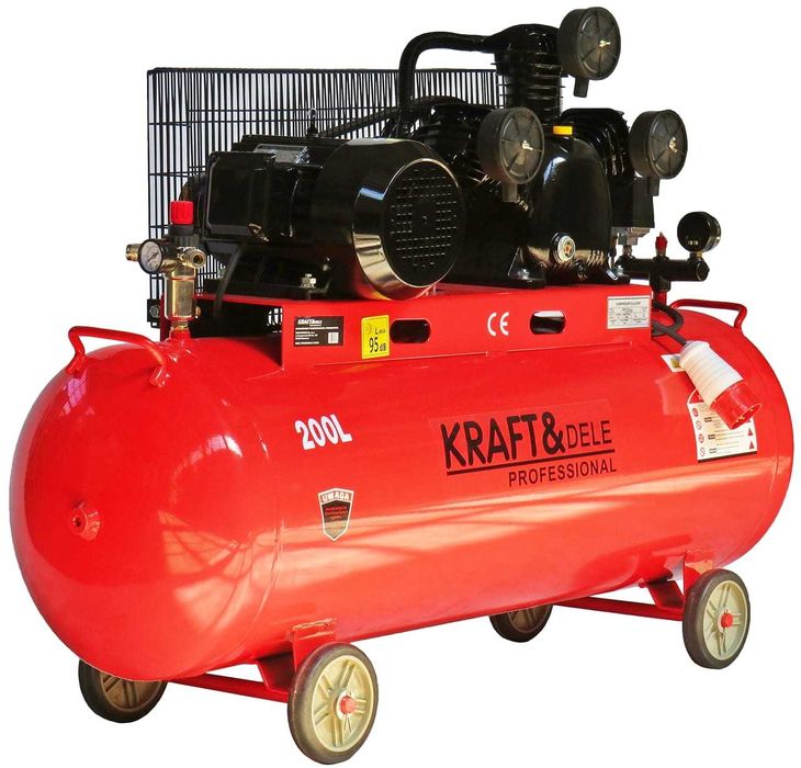 KRAFT&DELE Sprężarka Kompresor Olejowy 200l 5,6km 400v 660L/min KD1474