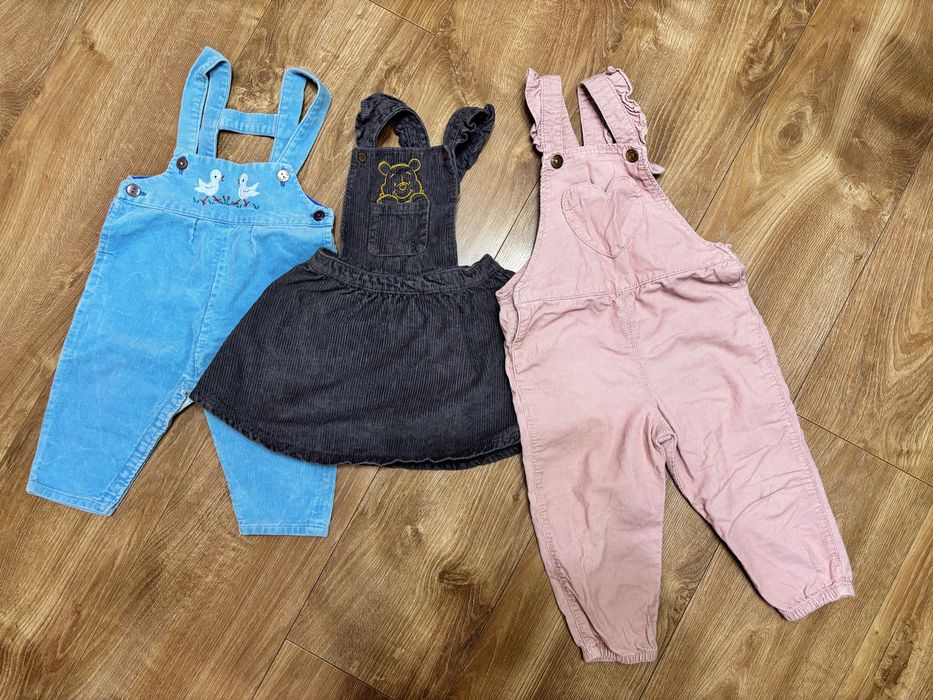 Вельветові комбінезони та сарафан, 74-86 розміри, H&M